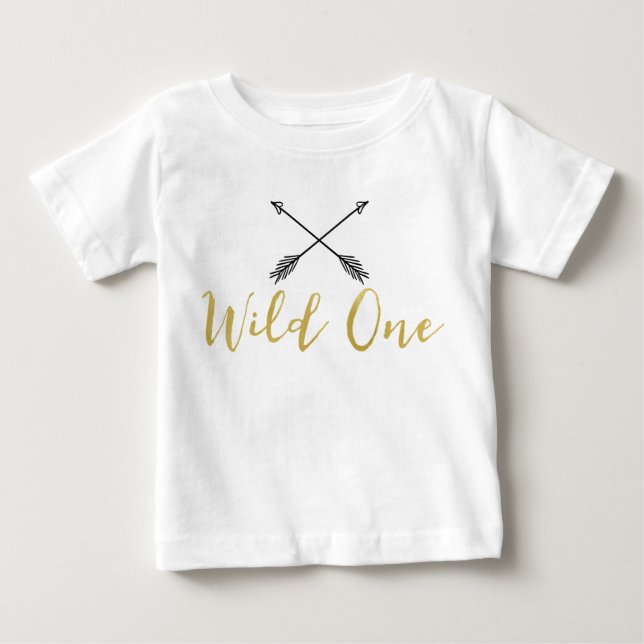 Barns Vild en pilar Faux guldfoil Shirt Tee Shirt (Framsida)