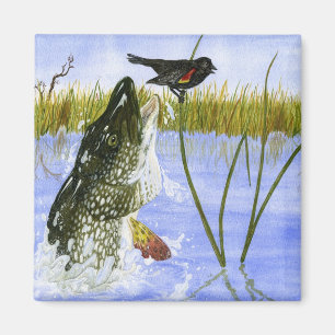 Barns vinnarteckning: Nordlig pike Magnet
