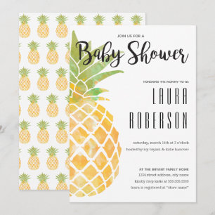 Barnshämmare för vattenfärg stencil Ananas Inbjudningar