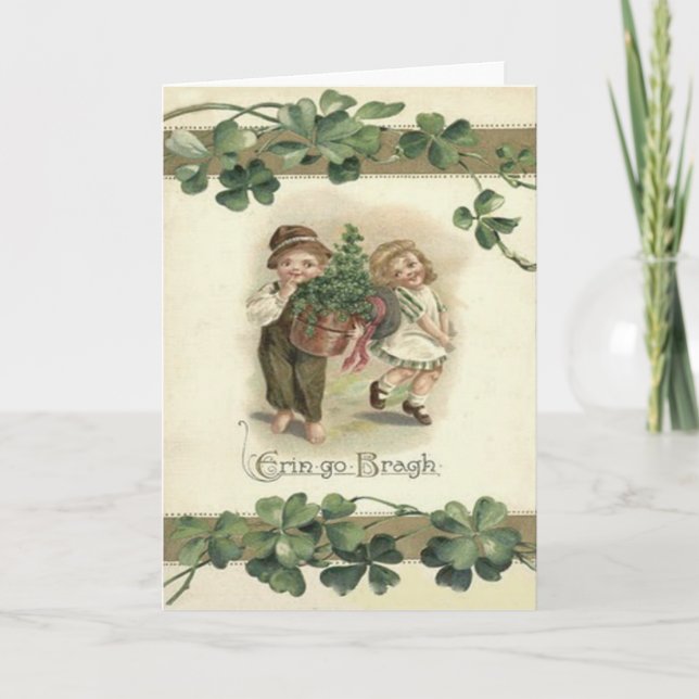 Barnshamrocken Erin går Bragh Kort (Framsida)