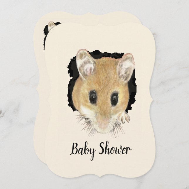 Barnshögtalare för Baby i vattenfärg Inbjudningar (Fram/baksida)