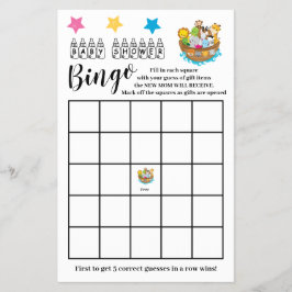 Barnshuggare Bingo Noahs Ark-spelkort Flygblad
