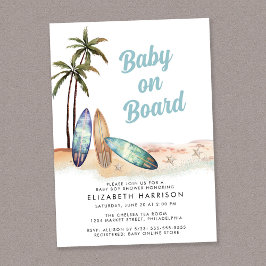 Barnshuggare för baby ombord på Surfan Beach Inbjudningar