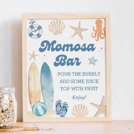 Barnshuggare för kuststrupe Momosa Pub Poster