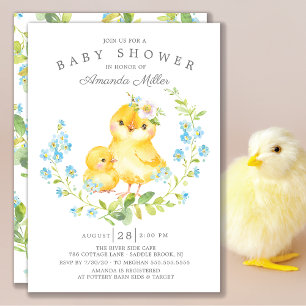 Barnshuggare för Mamma & Baby Chick Boys Inbjudningar