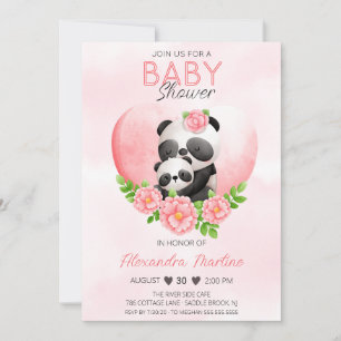 Barnshuggare för Mamma och baby Rosa Blommigt för  Inbjudningar