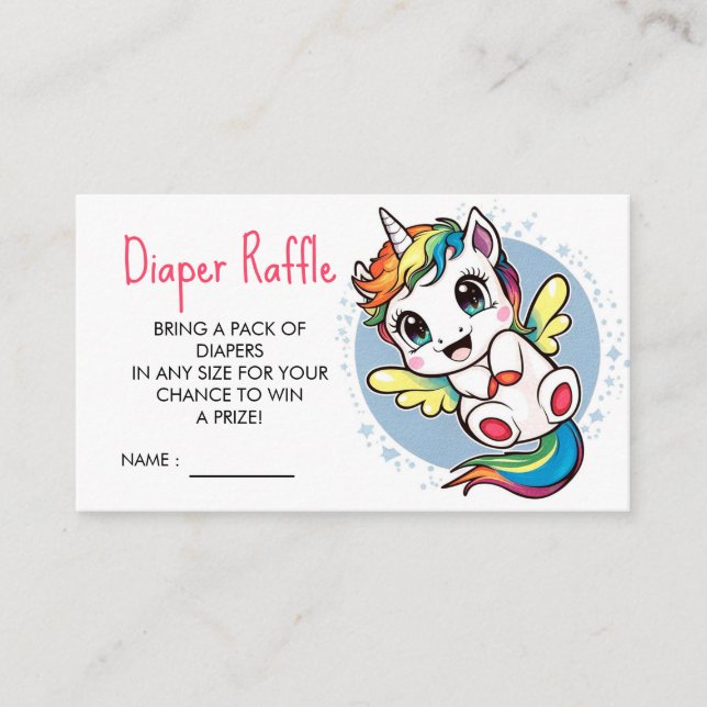 Barnshuggare för Stollig-enhörnighet för vattenfär Tilläggskort (Framsida)