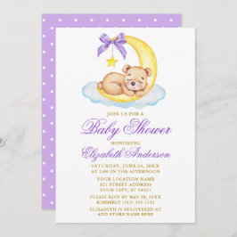 Barnshuggare för vattenfärgsfärgade Nallar Måne Li Inbjudningar