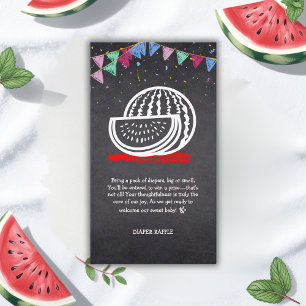 Barnshuggare för vattenmelon Teckning i Chalkboard Tilläggskort