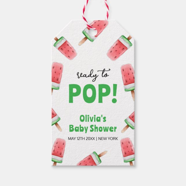 Barnshuggare för Watermelon Ice Cream Popcicle Bab Presentetikett (Framsidan)