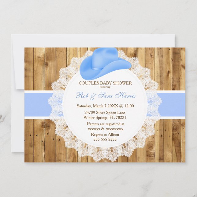 Barnshuggare i Rustic Land Vintage Inbjudan (Framsida)