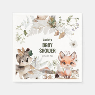 Barnshusare för Cute Woodland Friends Pappersservett