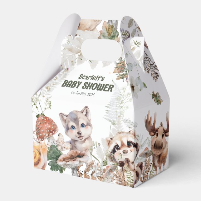 Barnshusare för Cute Woodland Friends Presentaskar (Framsidan Sidan)