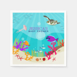 Barnshusare för färgade havsdjur pappersservett