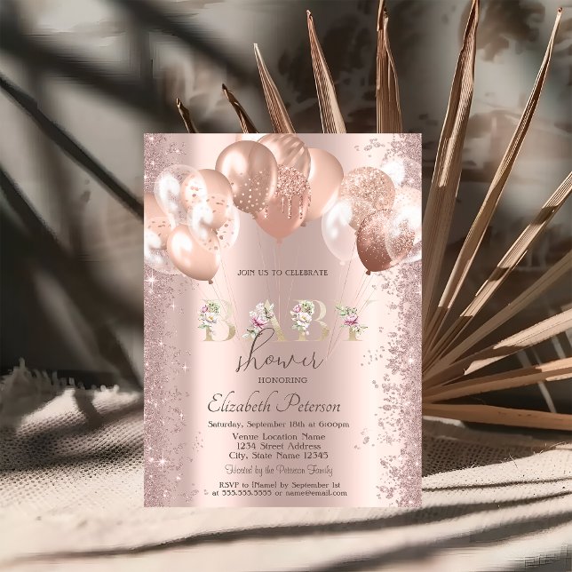 Barnshusare för Glitter-konfetti Guld-bubblor i ro Inbjudningar (Skapare uppladdad)