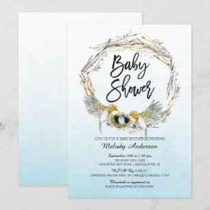 Barnshusare för hönsfåglar (Nest Boys Baby Shower Inbjudningar
