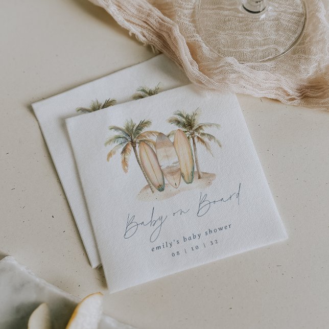 Barnshusare för kustnära Surfa "Baby ombord" Pappersservett (Skapare uppladdad)