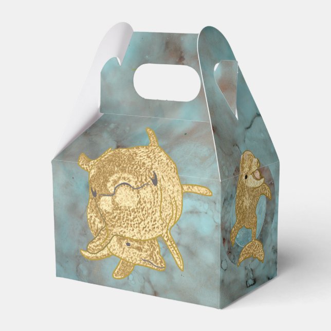 Barnskor, delfiner Mamma och Baby Presentaskar (Framsidan Sidan)