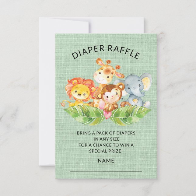 Barnskor Diaper Raffle Biljett Inbjudningar (Framsida)