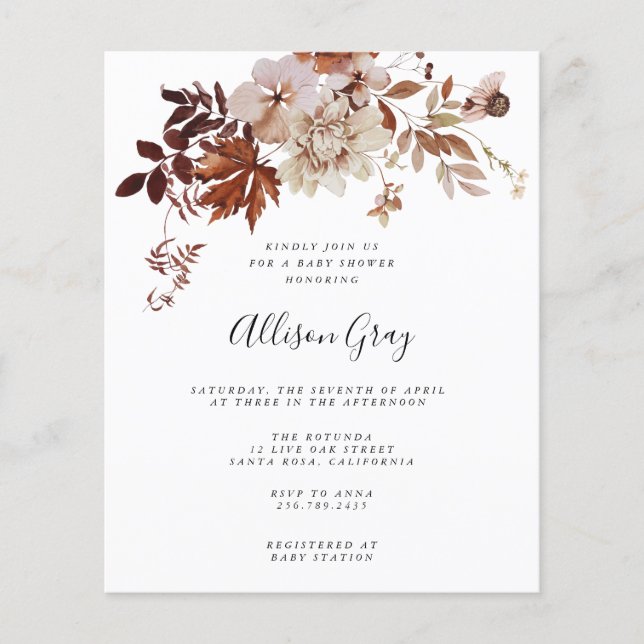 Barnskor för fallande Blommigt | BudgetFlyer Flygblad (Framsidan)