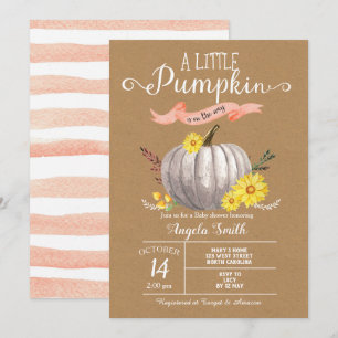 Barnskor för flickor Lilla Pumpkin Fall Inbjudan