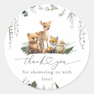 Barnskor för Neutralt av träbetsdjur Runt Klistermärke