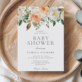 Barnskor för persikor och Blommigt Inbjudningar