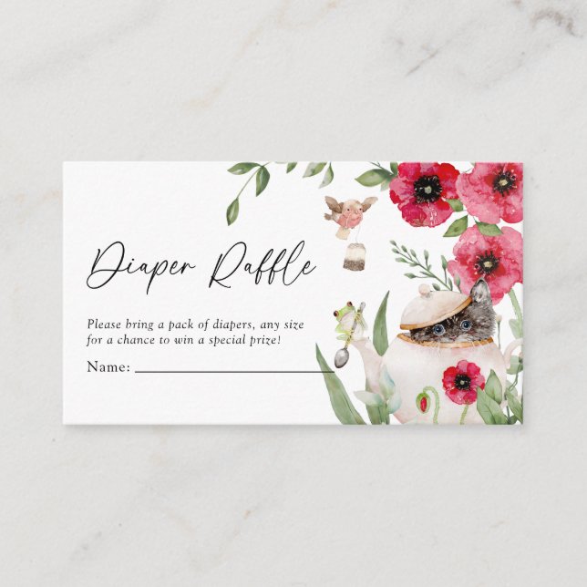 Barnskor för tea Party, matare Tilläggskort (Framsida)