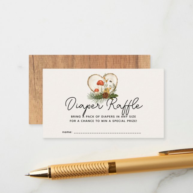 Barnskor för träsegment, bläck Raffle Biljett Tilläggskort (Fram/Back In Situ)