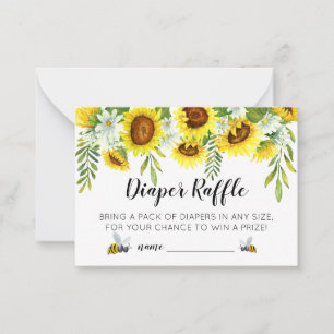 Barnskor från mamma till bi Diaper Raffle Biljett Anteckningskort