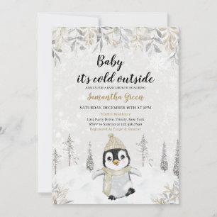 Barnskor guld Silver Penguin Inbjudningar