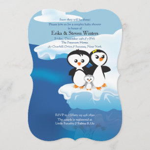 Barnskor i Penguin-familjen Par Inbjudningar