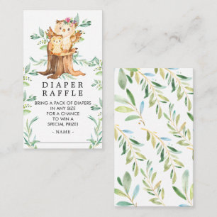 Barnskor mamma & Baby Uggla, dagbok Raffle Biljett Tilläggskort