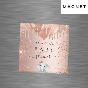 Barnskor med elefantballonger av elefanten ro guld magnet