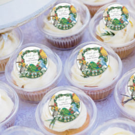 Barnskorgen för tropisk exotisk baby Vild Parrots  Runt Klistermärke