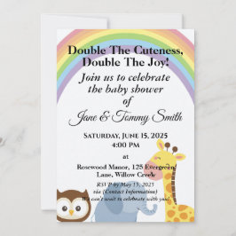 Barnskötare för matta och uppspelande djur inbjudningar