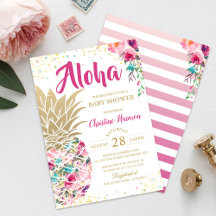Barnskötare för tropisk ananas Rosa Guld Blommigt