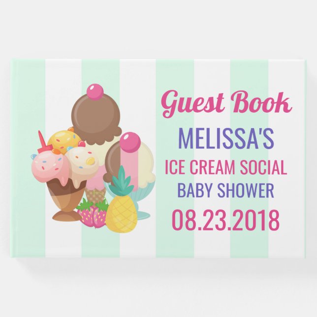 Barnskugga för Ice Cream Social Gästböcker (Framsida)