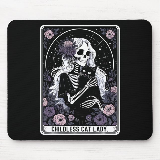 Barnskvällt Dam Cute Cute Gotham Skeleton Tarot Ca Musmatta (Framsidan)