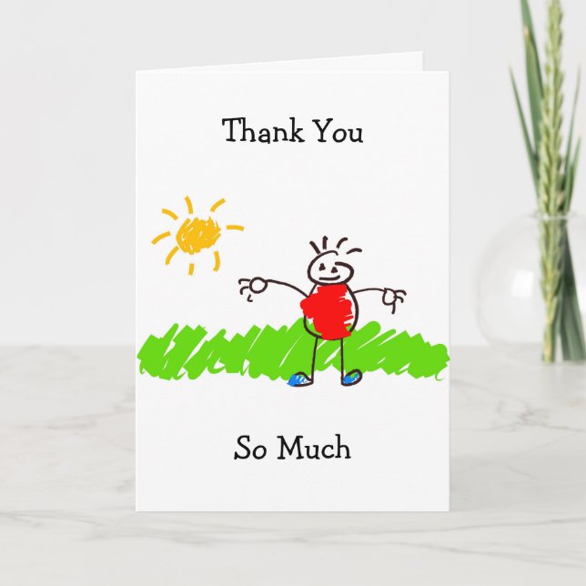 Barnslig konst, tack så mycket kort (Framsida)