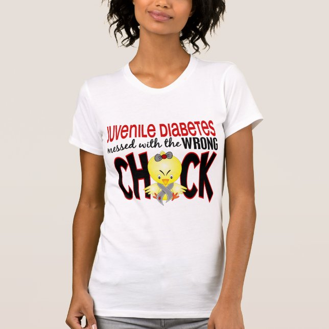 Barnslig sockersjuka röra med den fla chicken tee shirt (Framsida)