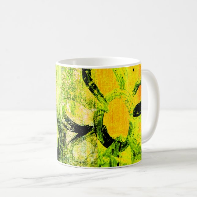 Barnsliga blommor av Duvall (i grönt) kaffemugg (Framsida höger)