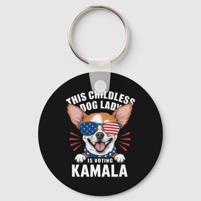 Barnsoberoende Dam röstar Kamala-harris 2024 2 Nyckelring (Framsida)