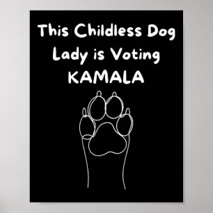 Barnsoberoende Dam röstar Kamala-harris 2024 3 Poster