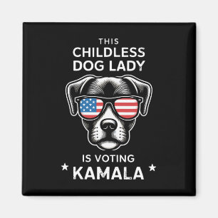 Barnsoberoende Dam röstar Kamala Harris 2024 Magnet