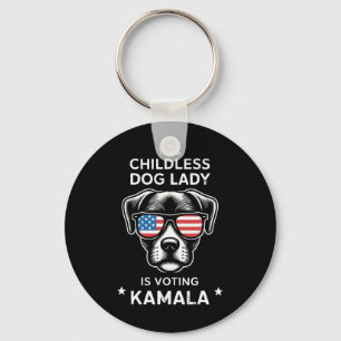 Barnsoberoende Dam röstar Kamala Harris 2024 Nyckelring