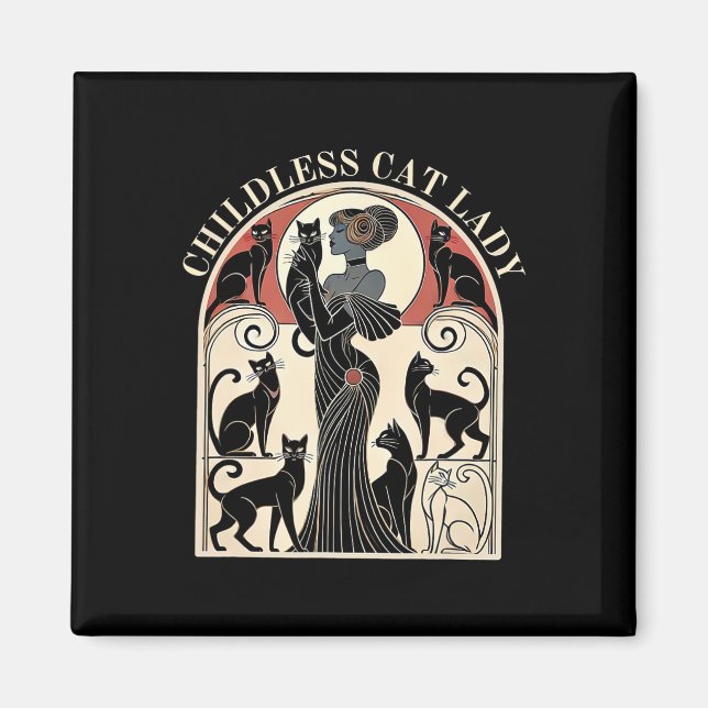 Barnsoldat Cat Dam Cat Karma Retro Funny Magnet (Framsidan)