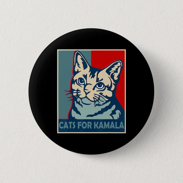 Barnsoldat Cat Dam röstar Kamala Harris Preside Knapp (Framsida)