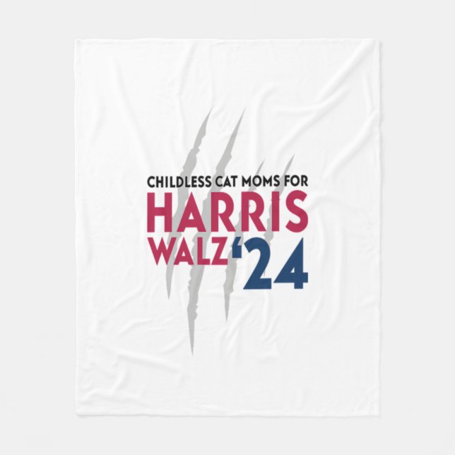 Barnsoldat Cat Mammor för Harris Walz "24 Fleecefilt (Framsidan)