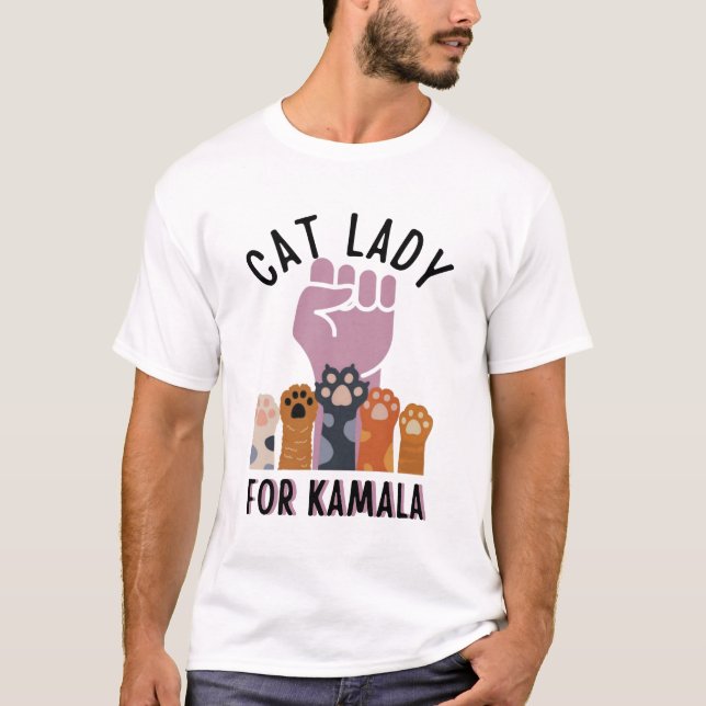 Barnsoldat Kat Dam för Kamala 2024 Harris Walz T Shirt (Framsida)